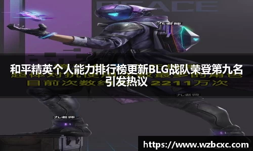 和平精英个人能力排行榜更新BLG战队荣登第九名引发热议